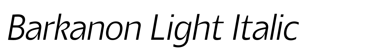 Barkanon Light Italic